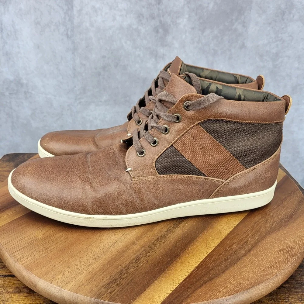 Steve Madden Chukka Boots Mens 13 Frazier Faux Leather Hi Top Sneakers‎